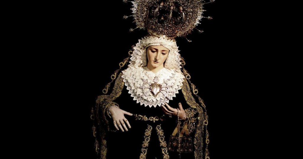 La Virgen de los Dolores de Servitas se despide este viernes para su restauración